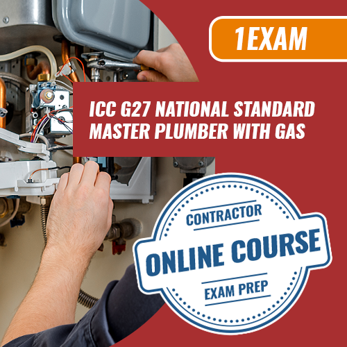 ICC G27 National Standard Master Plumber with Gas Exam Prep Package