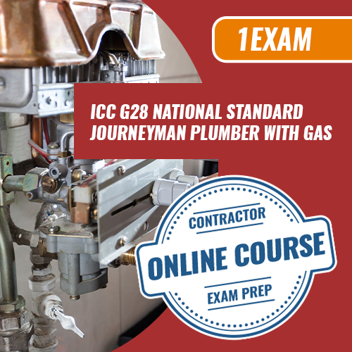 ICC G28 National Standard Journeyman Plumber with Gas Exam Prep [Online Course Only]