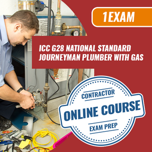 ICC G28 National Standard Journeyman Plumber with Gas Exam Prep Package