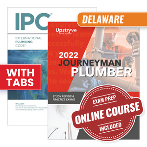 Delaware Journeyman Plumber Study Guide with 2021 International Plumbing Code and Tabs