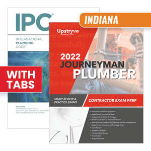 Indiana Journeyman Plumber Study Guide with 2021 International Plumbing Code and Tabs