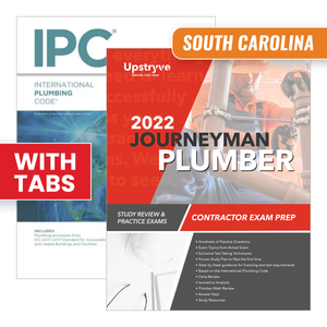 South Carolina Journeyman Plumber Study Guide with 2021 International Plumbing Code and Tabs