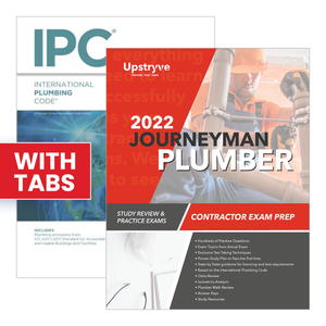 Journeyman Plumber Study Guide with 2021 International Plumbing Code and Tabs