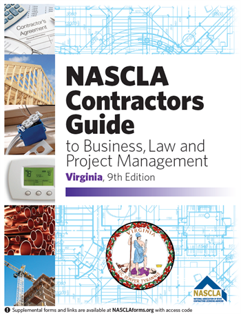 Virginia NASCLA Contractors Guide to Business, Law and Project Management, Virginia 9th Edition; Highlighted & Tabbed
