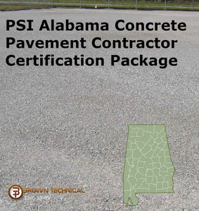PSI Alabama Concrete Pavement Contractor Certification Package