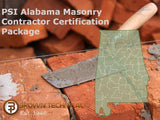 PSI Alabama Masonry Contractor Certification Package