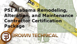 PSI Alabama Remodeling, Alteration, and Maintenance Contractor Certification Package