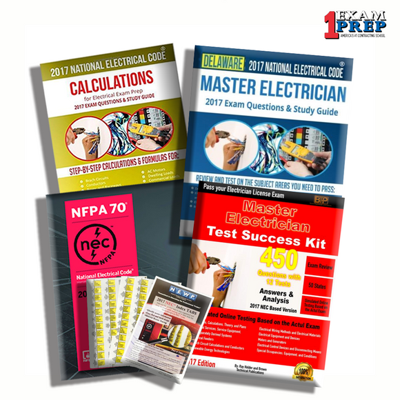 Delaware 2017 Master Electrician Exam Prep Package
