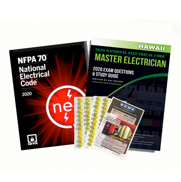 Hawaii 2020 Master Electrician Study Guide & National Electrical Code Combo with Tabs
