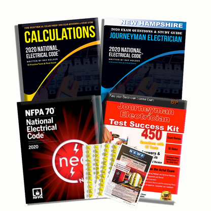 New Hampshire 2020 Complete Journeyman Electrician Exam Prep Package