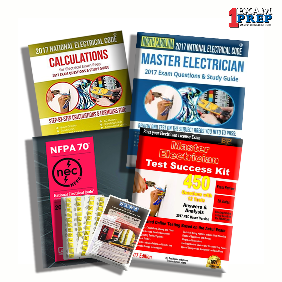 North Carolina 2017 Master Electrician Exam Prep Package