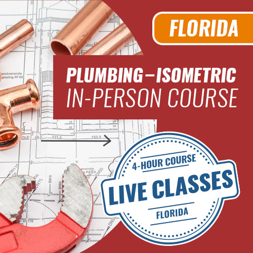 Curso de actualización de dos días para el examen de contratista de plomería de Florida - (ubicación de Orlando)