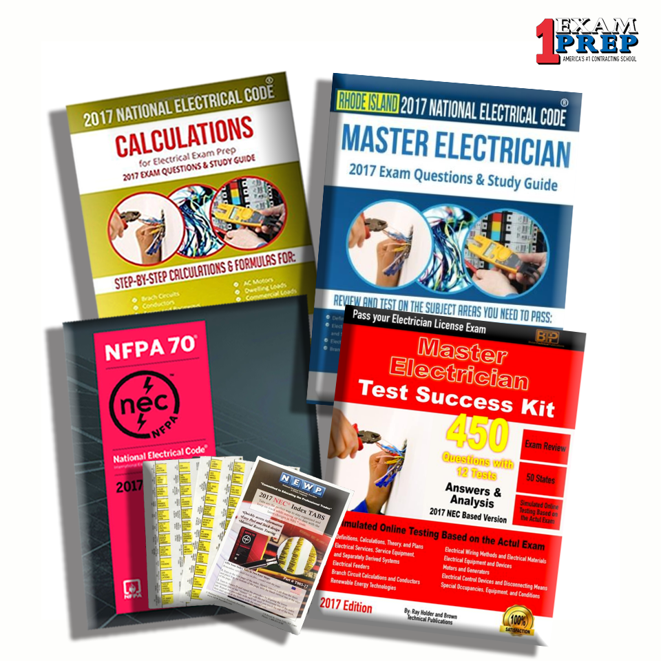 Rhode Island 2017 Master Electrician Exam Prep Package