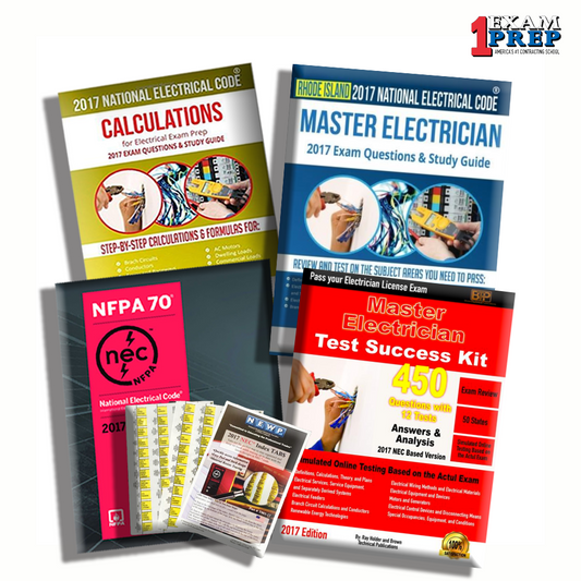 Rhode Island 2017 Master Electrician Exam Prep Package