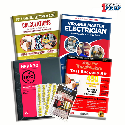 Virginia 2017 Master Electrician Exam Prep Package
