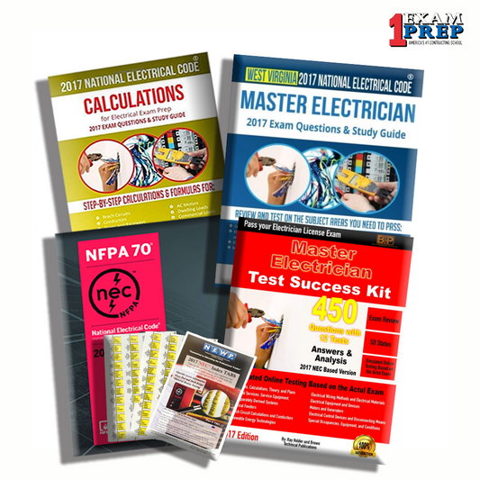 West Virginia 2017 Master Electrician Exam Prep Package