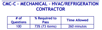 Paquete de libro para contratista de refrigeración/HVAC mecánico CMC-C-Mechanical-HVAC de Tennessee